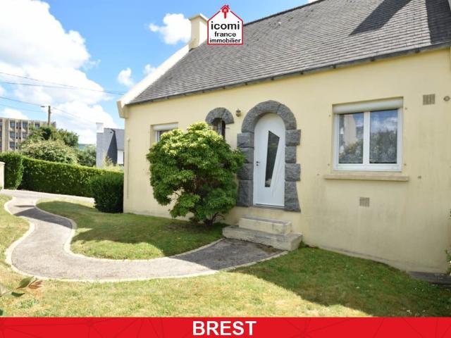 FINISTERE Brest 29200 A VENDRE MAISON DE 90 M² 3 CHAMBRES SOUS SOL COMPLET JARDIN CLOS DE 500M² DPE C POMPE A CHALEUR FENETRES PVC