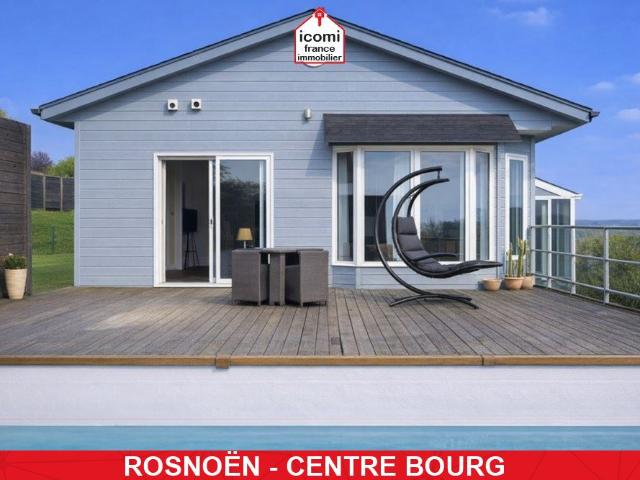 FINISTERE Rosnoën 29590 A VENDRE MAISON DE CHARME T6 DE 180 M² PIECE DE VIE 70M² SUITE PARENTALE TERRASSE ET PISCINE TERRAIN 5000 M² ENVIRON DPE D CALME