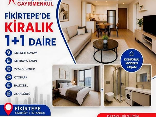 Fikirtepe 5.Etap. 7 kat 1+1 kiralık daire