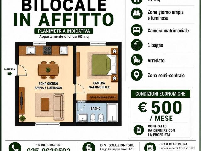 Filago bilocale arredato