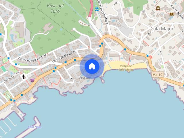 First line apartment with beach and community restaurant in palma