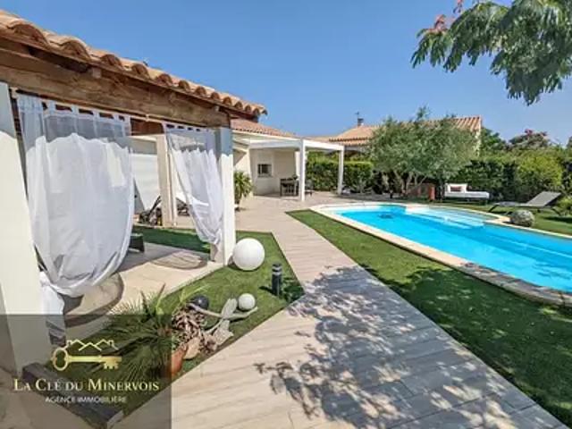 Fontcouverte 11700 Achat / Vente maison 5 pièces t5 piscine terrasse