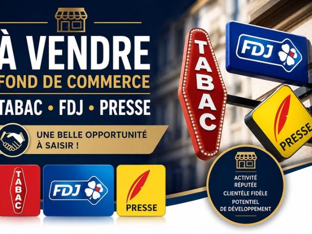 FONDS DE COMMERCE TABAC – PRESSE – FDJ – CADEAUX