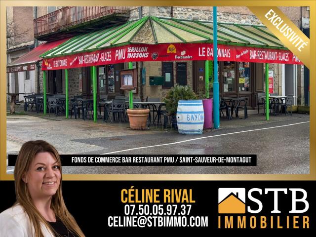 Fonds de commerce Bar Restaurant Pmu Fdj 100m² Saint Sauveur de Montagut
