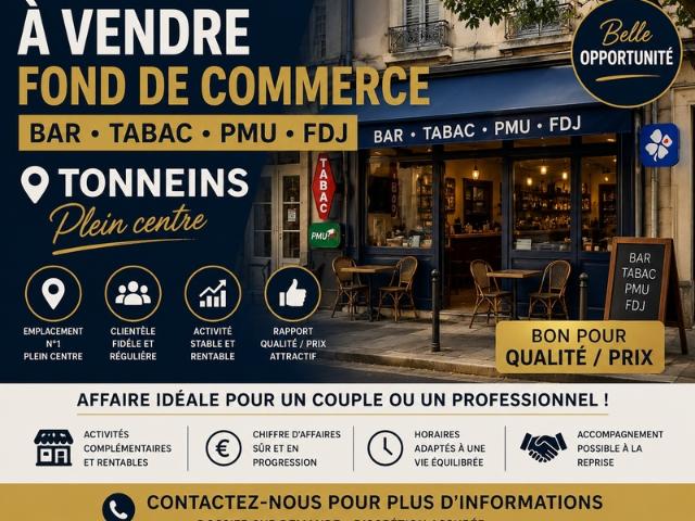 Fonds de commerce Bar • Tabac • PMU • FDJ