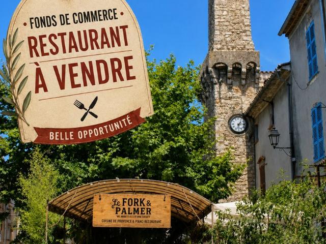 Fonds de commerce de restaurant au coeur d'un village provençal prisé