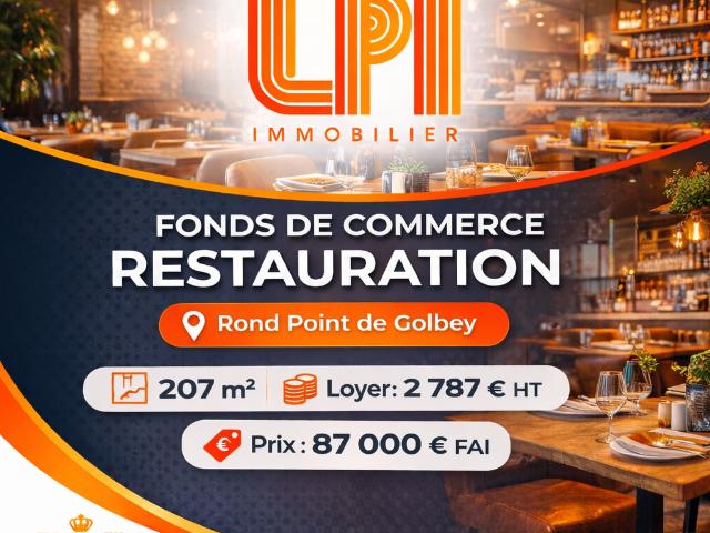 / Fonds de commerce de restauration Emplacement stratégique à Golbey /