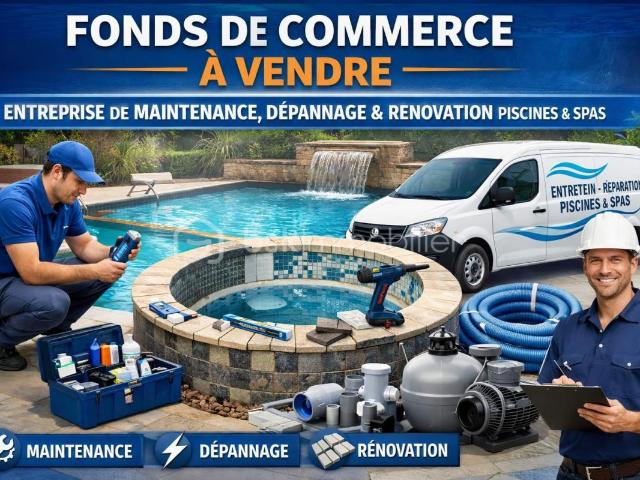 Fonds de commerce – Entretien, dépannage et rénovation de piscines & spas Alpes de Haute Provence 04