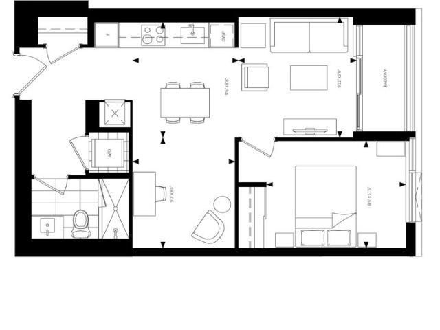 For Lease 609 Sherbourne Street Unit# 1711, Toronto, Ontario