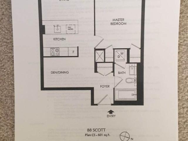 For Lease 88 Scott Street Unit# 1801, Toronto, Ontario