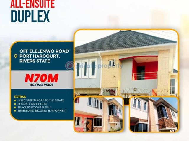 For sale: 4 bedroom Duplex Port Harcourt Rivers PID: 2PALKZ | Private Property Nigeria