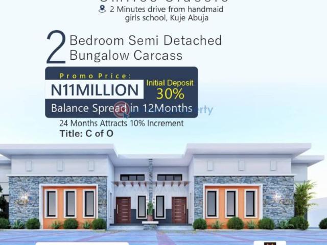 For sale: 2 bedroom Bungalow Kuje Abuja Phase 4 PID: 0PAYWK | Private Property Nigeria