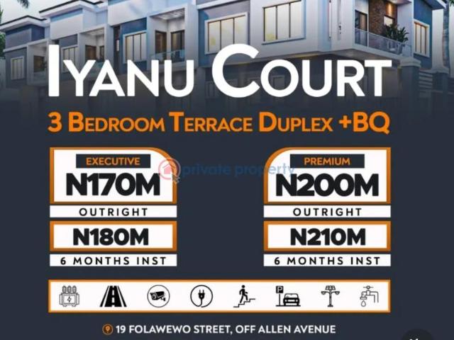 For sale: 3 bedroom Duplex Off Allen Avenue Iyana Court Allen Avenue Ikeja Lagos PID: 5PCJEN | Private Property Nigeria