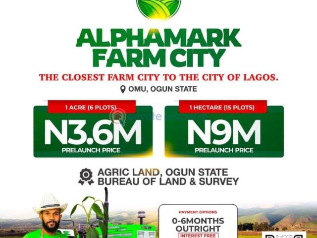 For sale: Commercial Land Alphamark Farm City Omu 10 Minutes Drive From Food Security And Logistics Hub Odogbolu Ogun PID: 7PCHKU | Private Property Nigeria