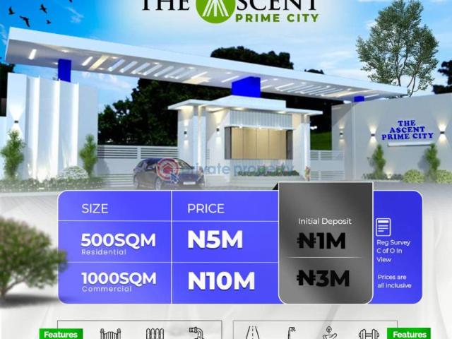 For sale: Commercial Land The Ascent Prime City Estate Ubulu Okiti Asaba Delta State Asaba Delta PID: 5PBPXC | Private Property Nigeria