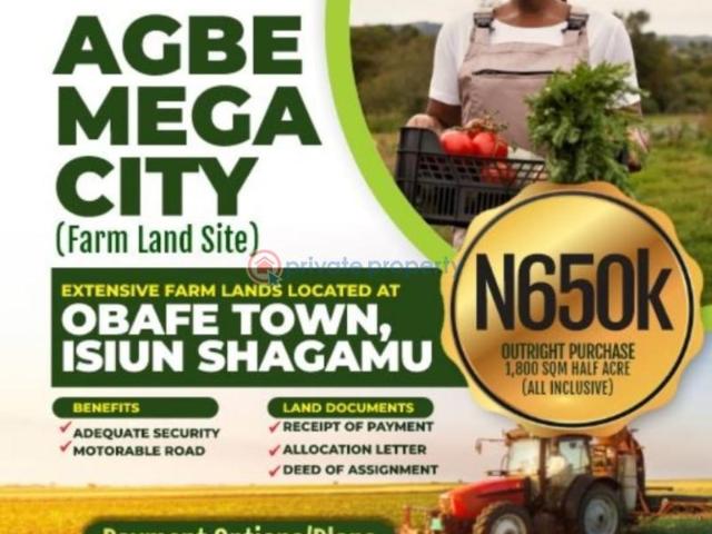 For sale: Land Obafe Town, Isiun Sagamu Ogun PID: 0PBJTL | Private Property Nigeria