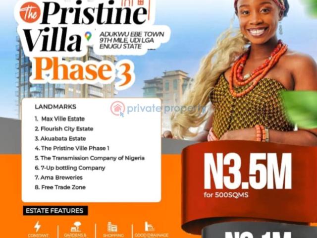 For sale: Land Adukwu Ebe Town, 9th Mile Udi Agwu Enugu PID: 5PCKKT | Private Property Nigeria