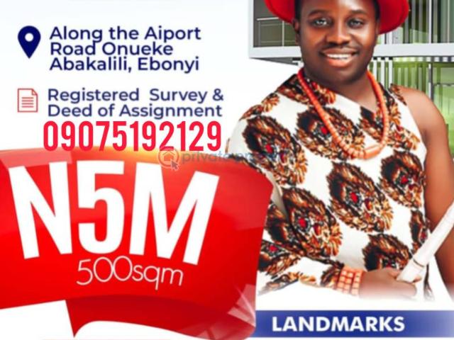 For sale: Land Airport Road Abakaliki Ebonyi PID: 6PCKMN | Private Property Nigeria