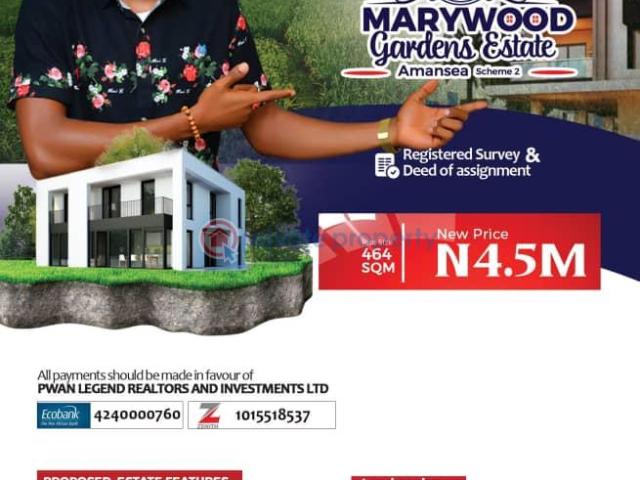 For sale: Land Amansae Awka Anambra Area PID: 4PAUTC | Private Property Nigeria