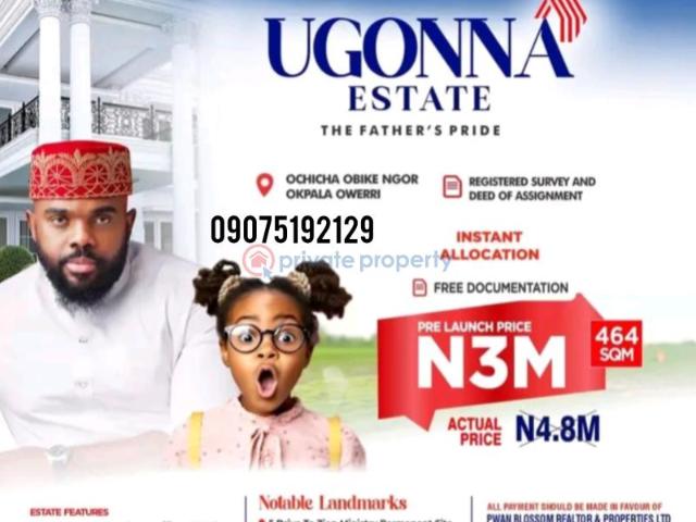For sale: Land Close To Zion Ministry Permanent Site Ngor Okpala Imo PID: 2PCABC | Private Property Nigeria