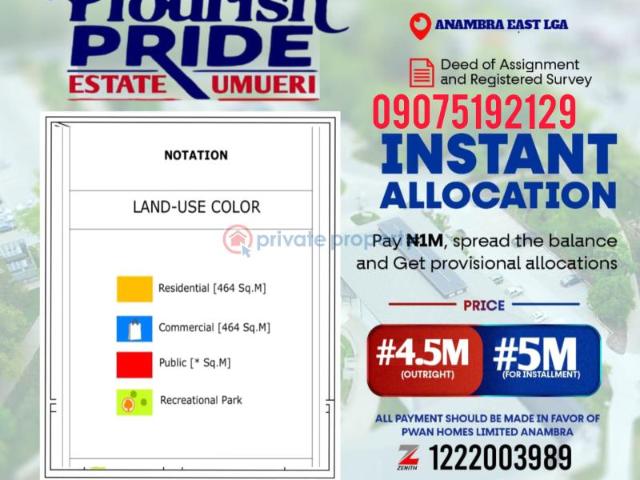 For sale: Land Umueri Anambra East PID: 6PCKMQ | Private Property Nigeria