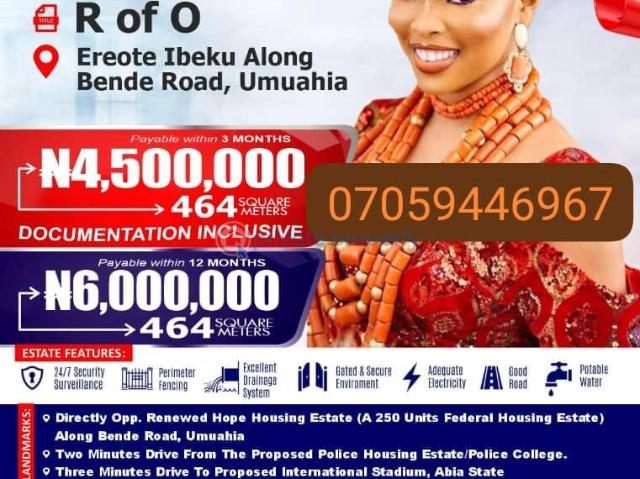 For sale: Mixed use Land Ereto Along Bende Road Ibeju Umuahia North Abia PID: 2PBUJR | Private Property Nigeria