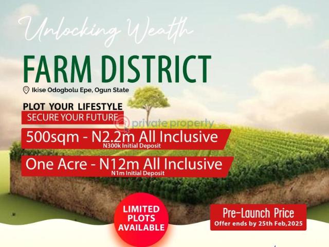 For sale: Mixed use Land Ikese Odogbolu, Epe, Ogun State. Odogbolu Ogun PID: 5PCKCX | Private Property Nigeria