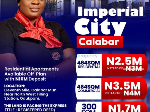 For sale: Mixed use Land Imperial Citi Located Eleveth Mile Near North West Filling Odukpai Calabar Cross River PID: 8PBNGH | Private Property Nigeria