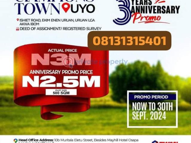 For sale: Mixed use Land Ishiet Road Ekim Enen Uruan Akwa Ibom PID: 3PBQXL | Private Property Nigeria