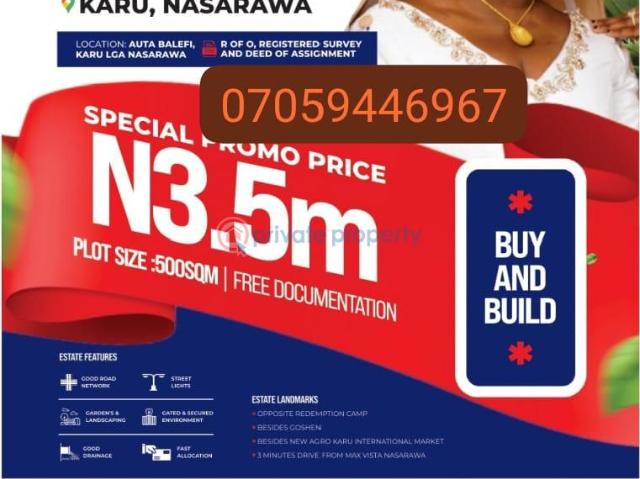 For sale: Mixed use Land Opposite Redemption Camp Karu Nassarawa PID: 6PCBTT | Private Property Nigeria