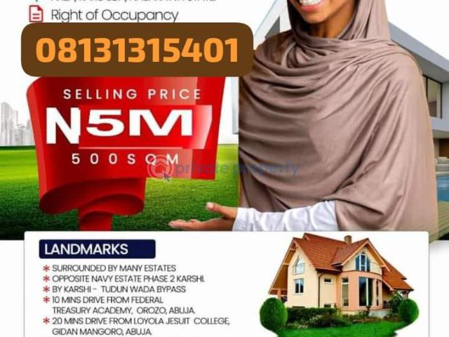 For sale: Mixed use Land Pyanko By Kwara Karshi Development Area Karu Nassarawa PID: 1PBQXV | Private Property Nigeria