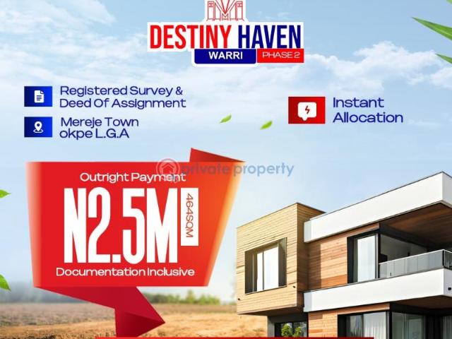 For sale: Residential Land Mereje Town Okpe L. G.a Warri Delta PID: 6PCPVM | Private Property Nigeria