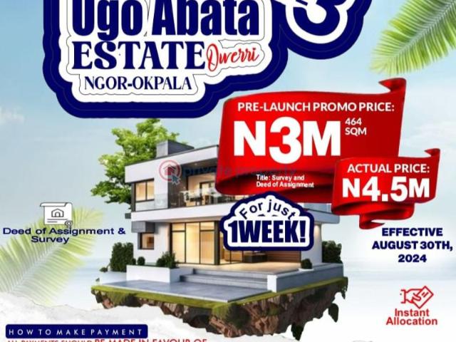 For sale: Residential Land Ngor Okpala Near Zion Ministry Owerri Imo PID: 5PCKZP | Private Property Nigeria