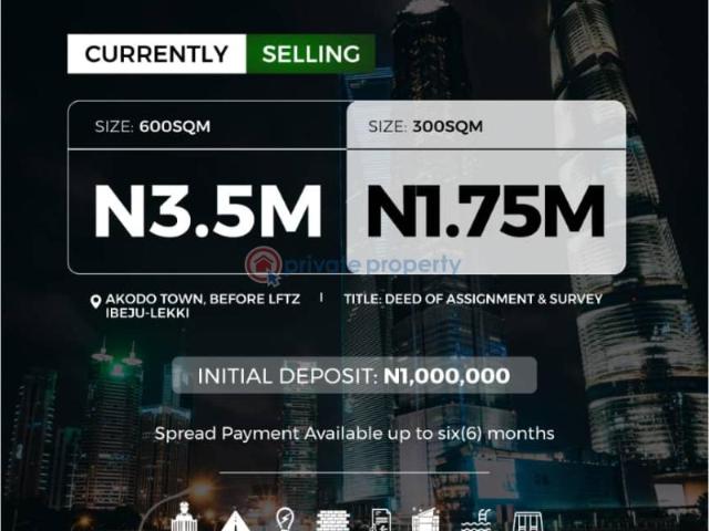 For sale: Residential Land Akodo Ise Ibeju Lekki Lagos PID: 0PCKDQ | Private Property Nigeria