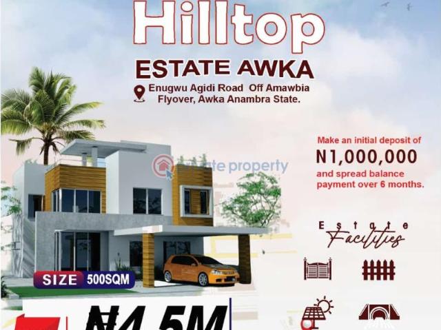 For sale: Residential Land Akmar Hilltop Estate Anambra Area PID: 9PAYYP | Private Property Nigeria