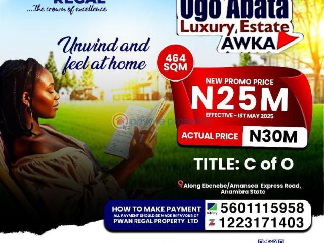 For sale: Residential Land Along Ebene/amansea Express Way Road Anambra State Awka South Anambra PID: 4PCPXY | Private Property Nigeria
