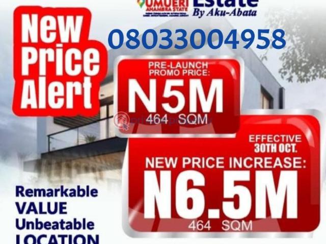 For sale: Residential Land Beside Chinua Achebe International Airport Umueri Anambra Area PID: 4PBZFH | Private Property Nigeria