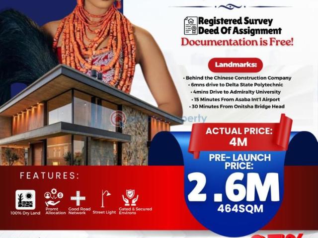 For sale: Residential Land Chinese Construction Company/admiralty University Oshimili North Delta PID: 3PBUUC | Private Property Nigeria