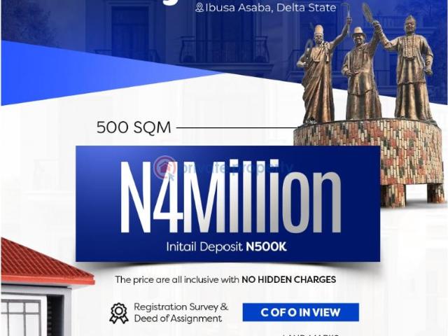 For sale: Residential Land City Prime 3.0 Ibusa Is Free From Government Acquisition Oshimili North Delta PID: 8PCMUL | Private Property Nigeria