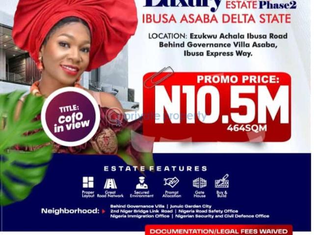 For sale: Residential Land Ibusa Oshimili North Delta PID: 7PBFNK | Private Property Nigeria