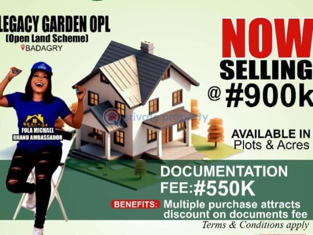 For sale: Residential Land Legacy Garden Estate Apa Area 15mins Drive To Seme Border. The Estate Is Exquisite And Well Habitable Badagry Lagos PID: 2PCNBX | Private Property Nigeria