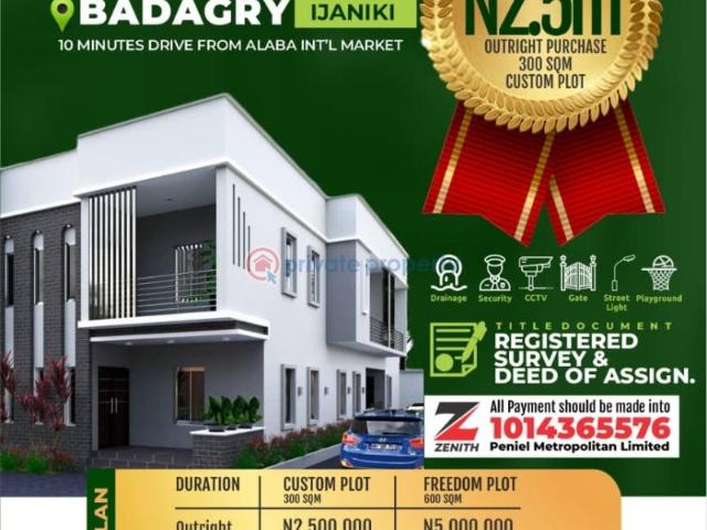 For sale: Residential Land Peace Garden Estate Badagry Lagos PID: 3PCNXT | Private Property Nigeria