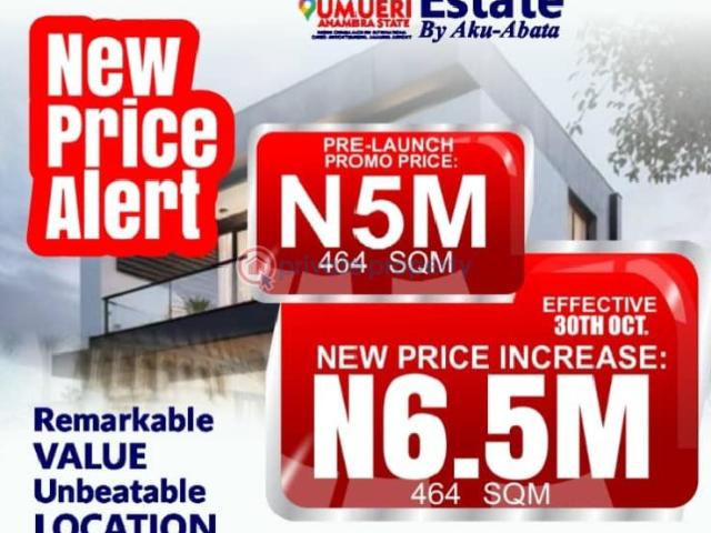 For sale: Residential Land Umueri, Close To The Airport Anambra Area PID: 4PBYLA | Private Property Nigeria