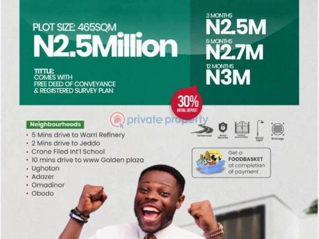 For sale: Residential Land Warri Delta PID: 1PCRPS | Private Property Nigeria