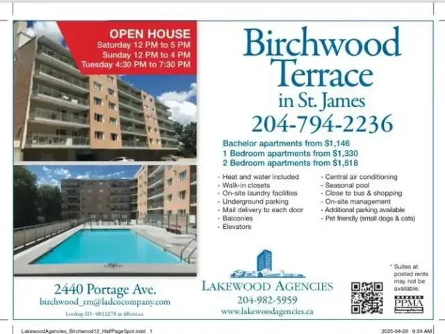 For Rent 1 Bedroom Apartment Winnipeg MB DLS96587109