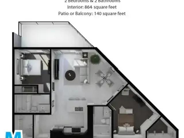 For Rent 2 Bedroom Condo Calgary AB DS104681850