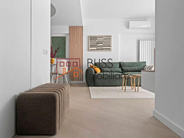 For rent 2 bedroom apartment, 2 bathrooms, balcony, fully furnished, premium finishes Cortina North, Pipera Sud, Bucharest / Ilfov