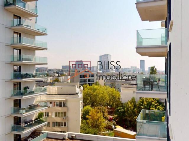 For rent 2 bedroom premium apartment with terrace and underground parking One Herastrau Towers, Aviatiei Nord, Bucharest