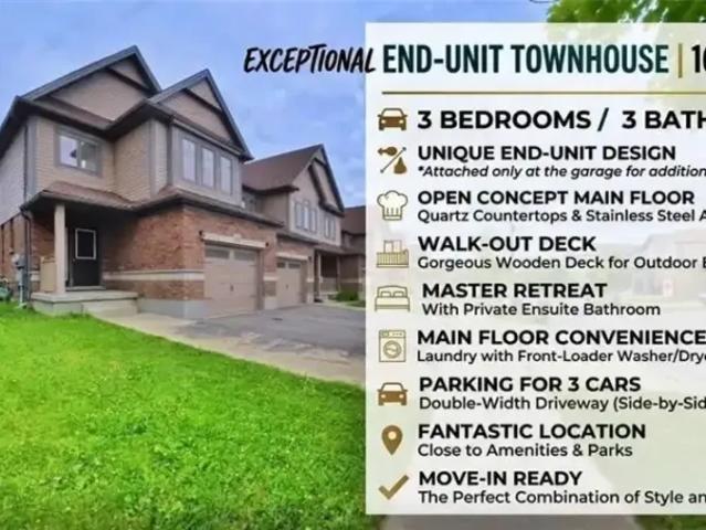 For Rent 3 Bedroom Townhouse Kitchener ON DS103380053