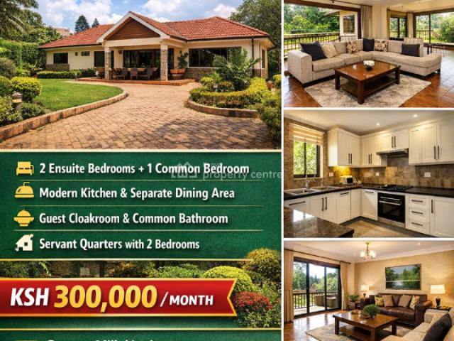 For Rent: Luxury 4 bedroom Bungalow, Kitisuru, Nairobi | 4 Beds, 4 Baths | Kenya Property Centre Ref: 59963 Kenya Property Centre KPC